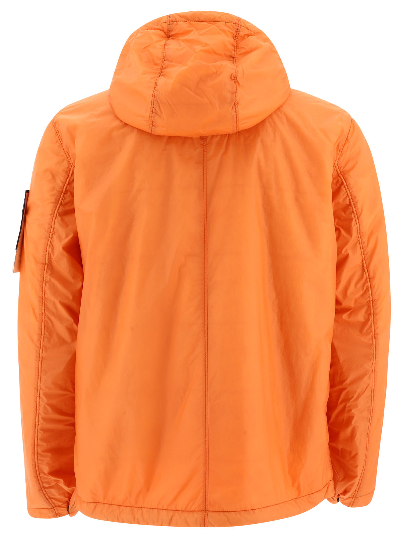 STONE ISLAND Orange Micro Yarn windbreaker jacket